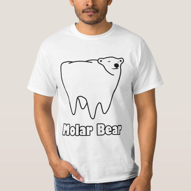 T-shirt Ours polaire de dent d'ours molaire (Devant)