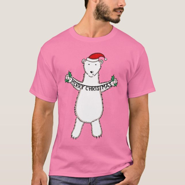 T-shirt Ours polaire de Noël personnalisé (Devant)