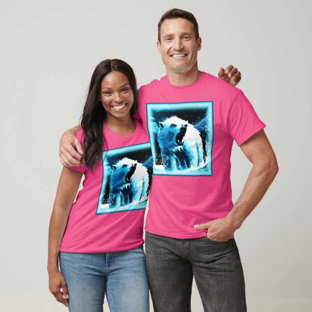 T-shirt "Ours Polaire En Colère" Belle Peinture. Commandez (Unisexe)