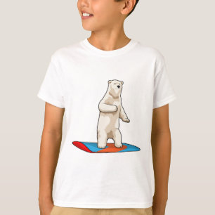 T-shirt Ours polaire en Snowboardeur avec Snowboard