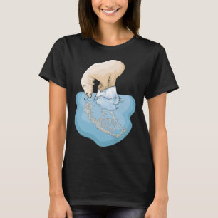 T-shirt Ours polaire Flotte de glace Crâne Squelette Chang