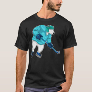 T-shirt Ours polaire Hockey sur glace Baguette de hockey s