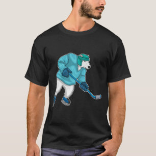 T-shirt Ours polaire Hockey sur glace Baguette de hockey s