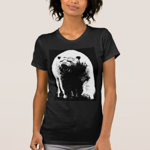 T-shirt Ours polaire noir et blanc Pop Art