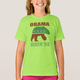 T-shirt Ours polaire Obama Biden '08 Chemise Ringer pour e