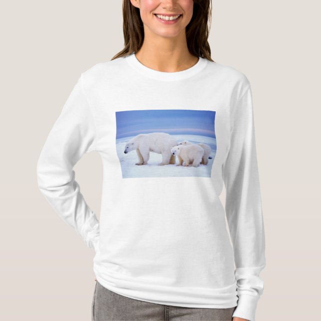 T-shirt Ours polaire semé avec des petits (Devant)