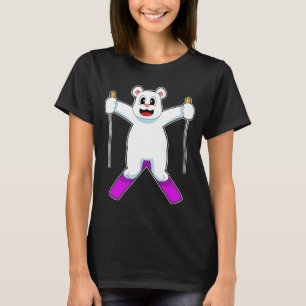 T-shirt Ours polaire Skier Ski Sports d'hiver