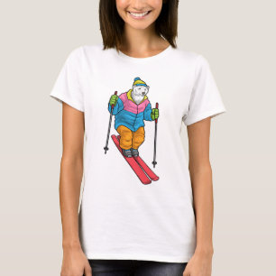 T-shirt Ours polaire Skieur Ski Sports d'hiver