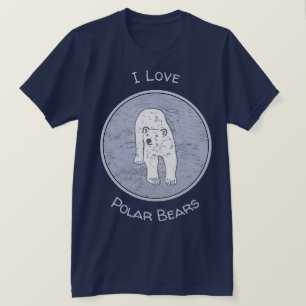 T-shirt Ours polaire sur la peinture sur glace - Art origi