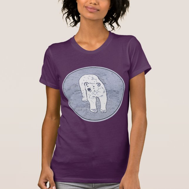 T-shirt Ours polaire sur la peinture sur glace - Art origi (Devant)