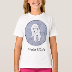 T-shirt Ours polaire sur la peinture sur glace - Art origi