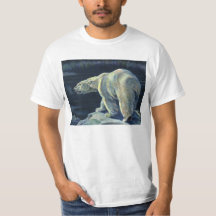 Ours polaire vintage, animaux marins de l'Arctique