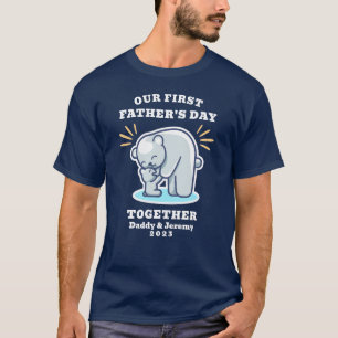T-shirt Ours polaires Notre première Fête des pères ensemb