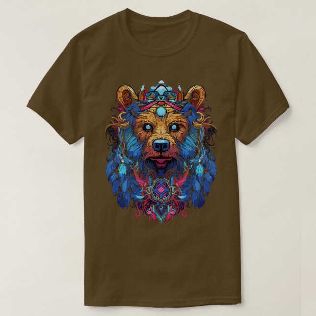 T-shirt Ours psychédélique DMT Art (Design devant)