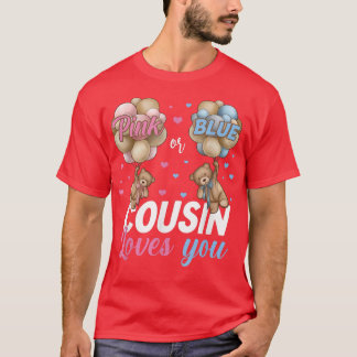 T-shirt Ours Rose Ou Bleu Cousin Aime Vous Révéler Le Sexe