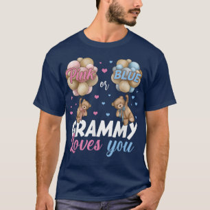 T-shirt Ours Rose Ou Bleu Grammy Aime Vous Sexe Révéler