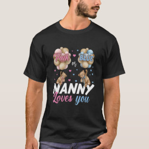 T-shirt Ours Rose Ou Bleu Nanny Vous Aime Révéler Le Sexe