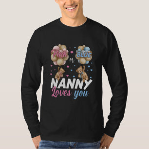 T-shirt Ours Rose Ou Bleu Nanny Vous Aime Révéler Le Sexe
