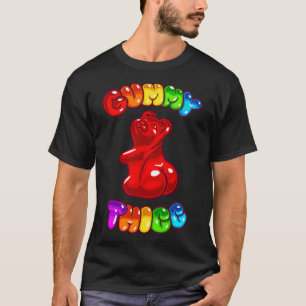 T-shirt Ours rouge gommeux avec gros cul