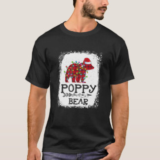 T-shirt Ours rouge pavot Noël Arc en ciel Pyjama Matc