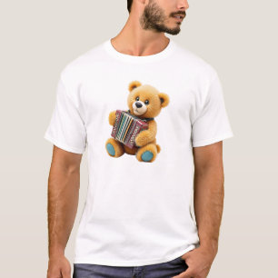 T-shirt Ourson mignon jouant de l’accordéon.