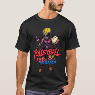 T-shirt Out of This World : Champion de volley-ball Alien 