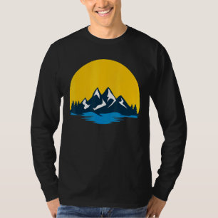 T-shirt Outdoor Sunset Montagnes de style Vintage Randonné