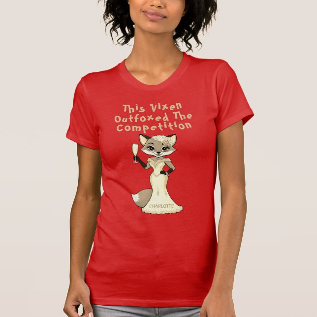 T-shirt Outfoxe Le Concours Bachelorette Red Fox Pun (Devant)