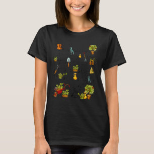 T-shirt Outils de jardinage Musique Note du personnel Gard