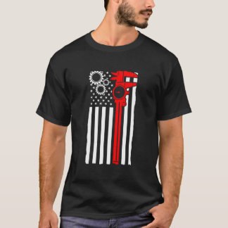 T-shirt Outils de machiniste Drapeaux Outils de machine Cn