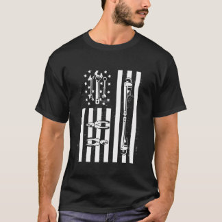 T-shirt Outils Drapeau Américain Pour La Mécanique