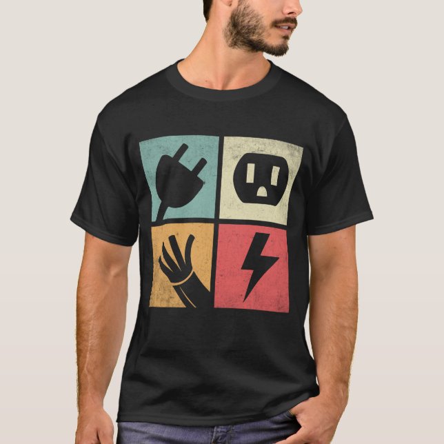 T-shirt Outils éléctricien (Devant)