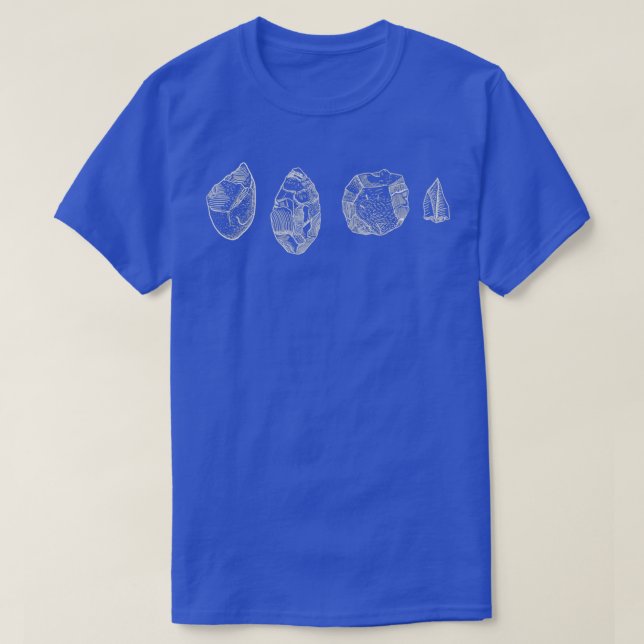 T-shirt Outils en pierre blanc (Design devant)