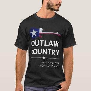 T-shirt Outlaw Country Music Pour La Guitare Non Conforme
