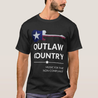 T-shirt Outlaw Country Music Pour La Guitare Non Conforme