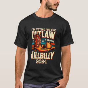 T-shirt Outlaw Hillbilly 2024 Élection américaine Chaussur