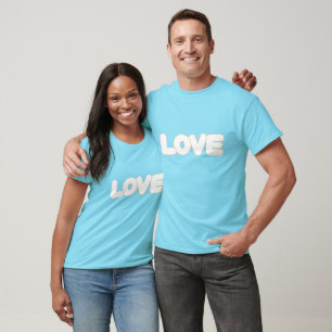 T-shirt Outline Art - Mot d'amour dans les couleurs chemis