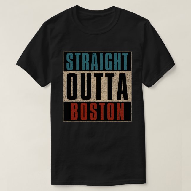 T-shirt Outta Boston Massachusetts MA USA (Design devant)