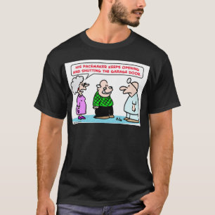 T-shirt ouvert de porte de garage de stimulateur fermé