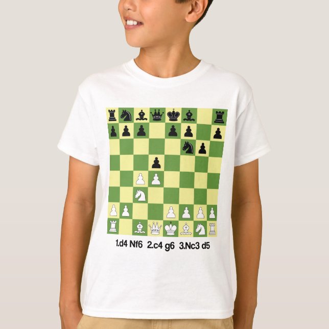 T-shirt Ouverture des échecs de défense Grunfeld Chemise d (Devant)