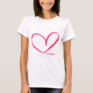 T-shirt Ouvrez le magenta de coeur