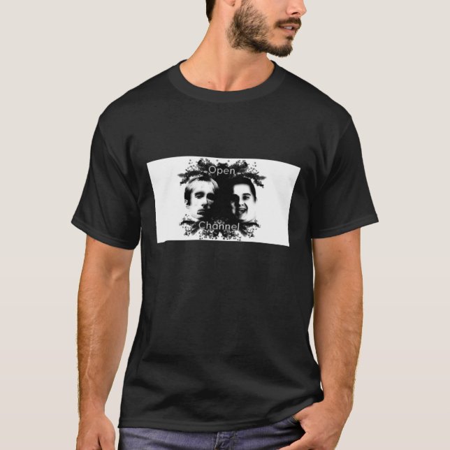 T-shirt Ouvrez le noir T de la Manche (Devant)