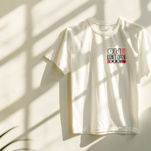 T-shirt Ouvrir une nouvelle porte citation noir rouge blan