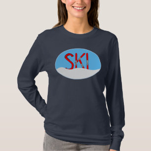 T-shirt Ovale de neige du ski