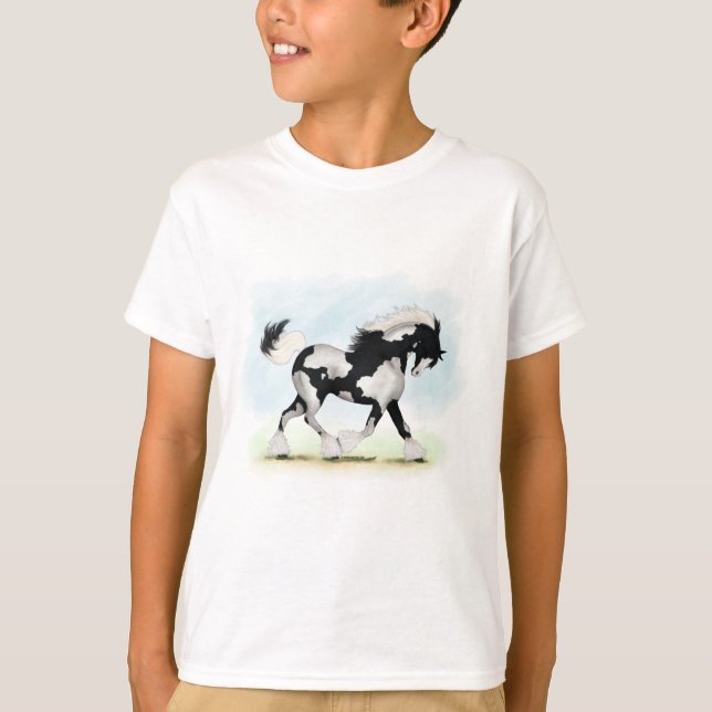 T-shirt Overo Piebald Gipsy Cheval Pony Paint Pinto (Devant)