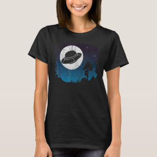 T-shirt OVNI Alien Abduction Pleine lune de nuit Espace ex
