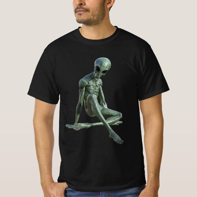 T-shirt OVNI, Alien conçu (Devant)