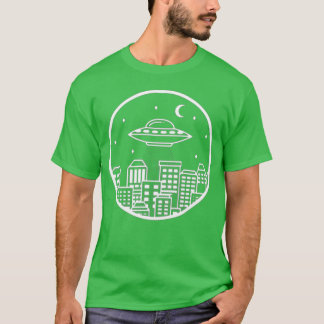 T-shirt OVNI dans la ville drôle