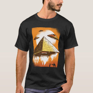 T-shirt OVNIs volent autour des pyramides  Invasion extrat