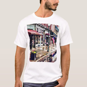 T-shirt Owego NY - Drapeau américain et reflets